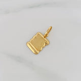 Dije Placa Pergamino 0.85g / 2.1cm Oro Amarillo 18K