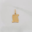 Dije Placa Pergamino 1.1g / 2.4cm Oro Amarillo 18K