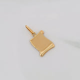Dije Placa Pergamino 1.1g / 2.4cm Oro Amarillo 18K