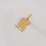 Dije Placa Pergamino 1.1g / 2.4cm Oro Amarillo 18K