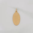 Dije Placa Ovalada 0.75g / 2.7cm Oro Amarillo 18K