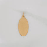 Dije Placa Ovalada 0.75g / 2.7cm Oro Amarillo 18K