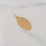 Dije Placa Ovalada 0.75g / 2.7cm Oro Amarillo 18K
