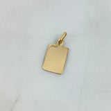 Dije Placa Rectangulo 0.7gr / 2cm / 14mm*10mm Oro Amarillo
