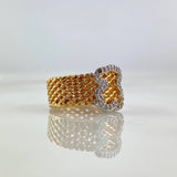Anillo Oso TS 7.85gr / T7 1/4 / Cota de Malla  Dos Oros Amarillo Blanco©