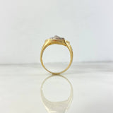 Anillo Rostro Cristo 7.85gr / T10 3/4 / Circones Blancos Verde Dos Oros Amarillo Blanco *
