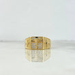Anillo Cristo Cruces 5.15gr / T10 1/2 / Circones Blancos Oro Amarillo *