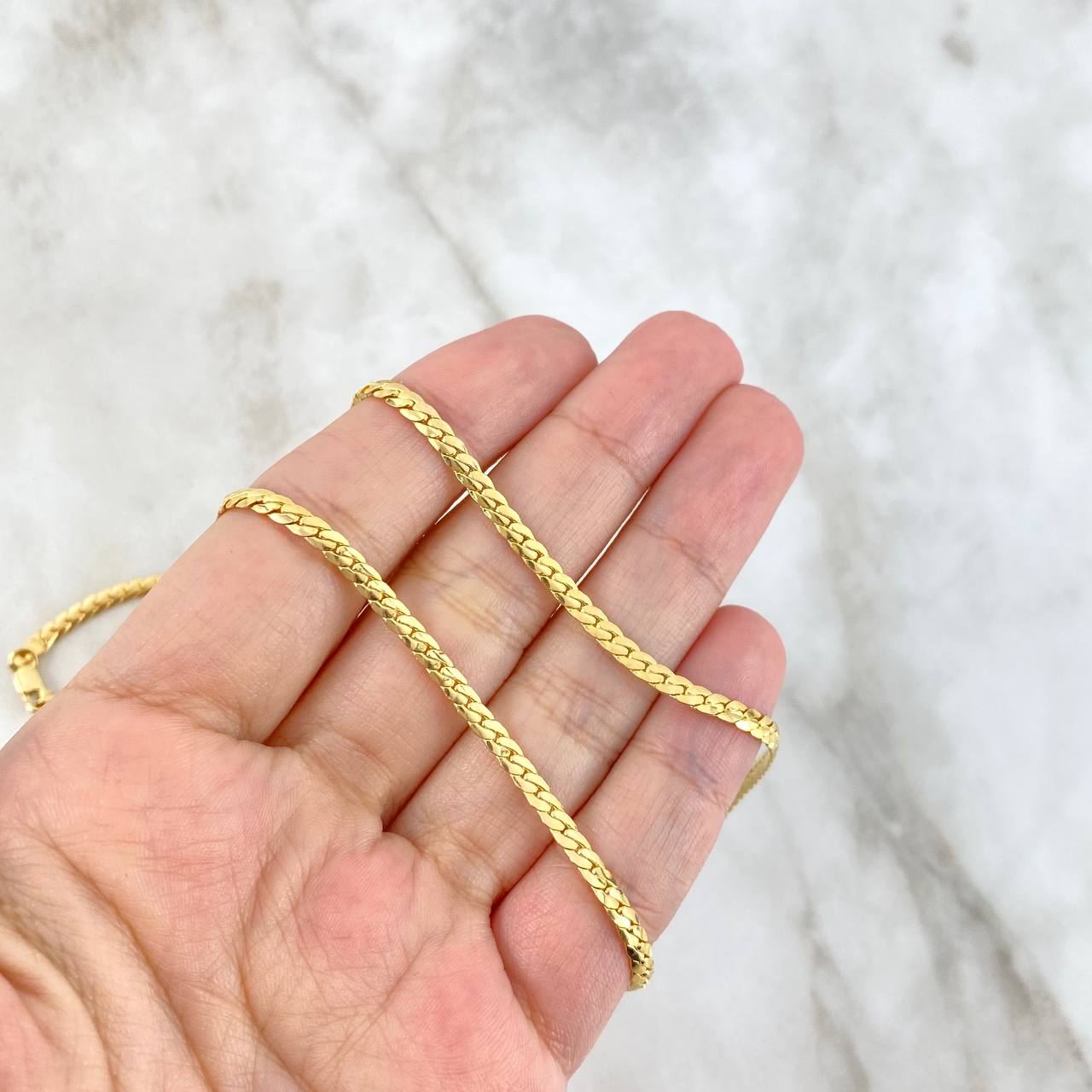Cadena Serpiente 6gr / 45cm / 3mm Oro Amarillo +3