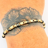 Pulso Rustico Barril 9.55gr / 17.8cm / 3.68mm Oro Amarillo 18K $