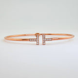 Pulso Aro T 4.7gr / 18cm / 2mm Oro Rosa +4 18K %