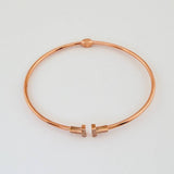 Pulso Aro T 4.7gr / 18cm / 2mm Oro Rosa +4 18K %