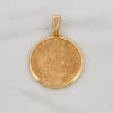 Dije Medalla San Benito 14.55g / 4.1cm Oro Amarillo 18K