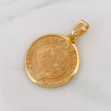 Dije Medalla San Benito 14.55g / 4.1cm Oro Amarillo 18K