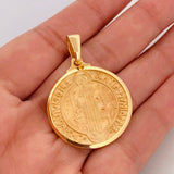 Dije Medalla San Benito 14.55g / 4.1cm Oro Amarillo 18K