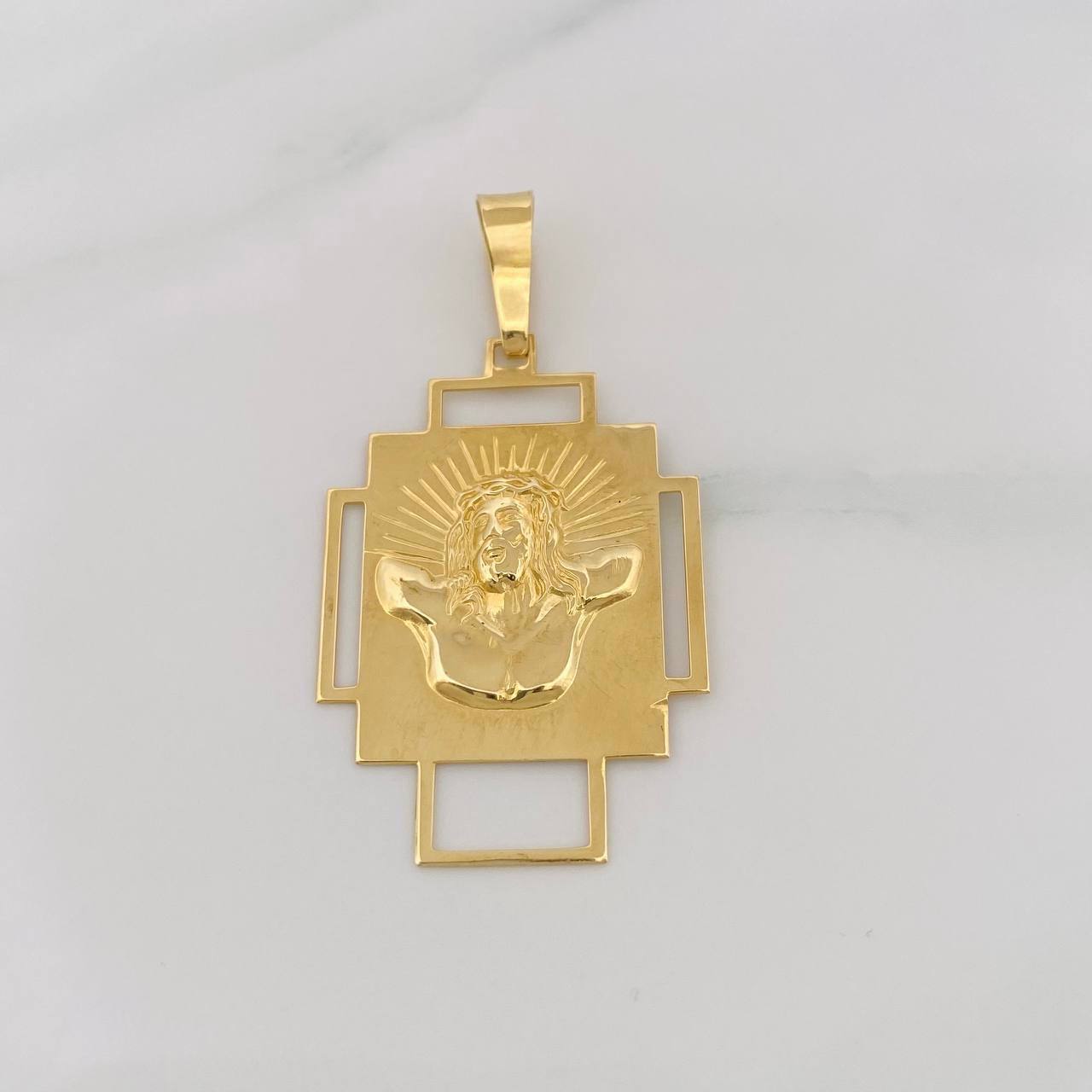 Dije Rostro Cristo 3.85g / 4.5cm Oro Amarillo 18K