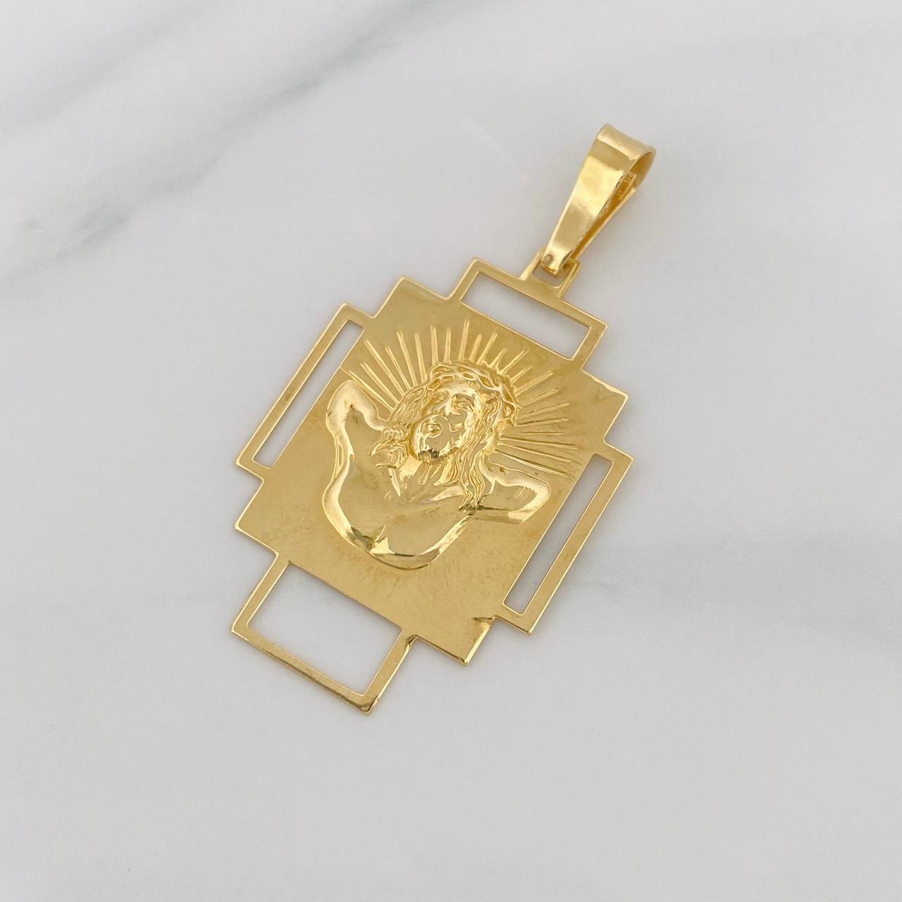 Dije Rostro Cristo 3.85g / 4.5cm Oro Amarillo 18K