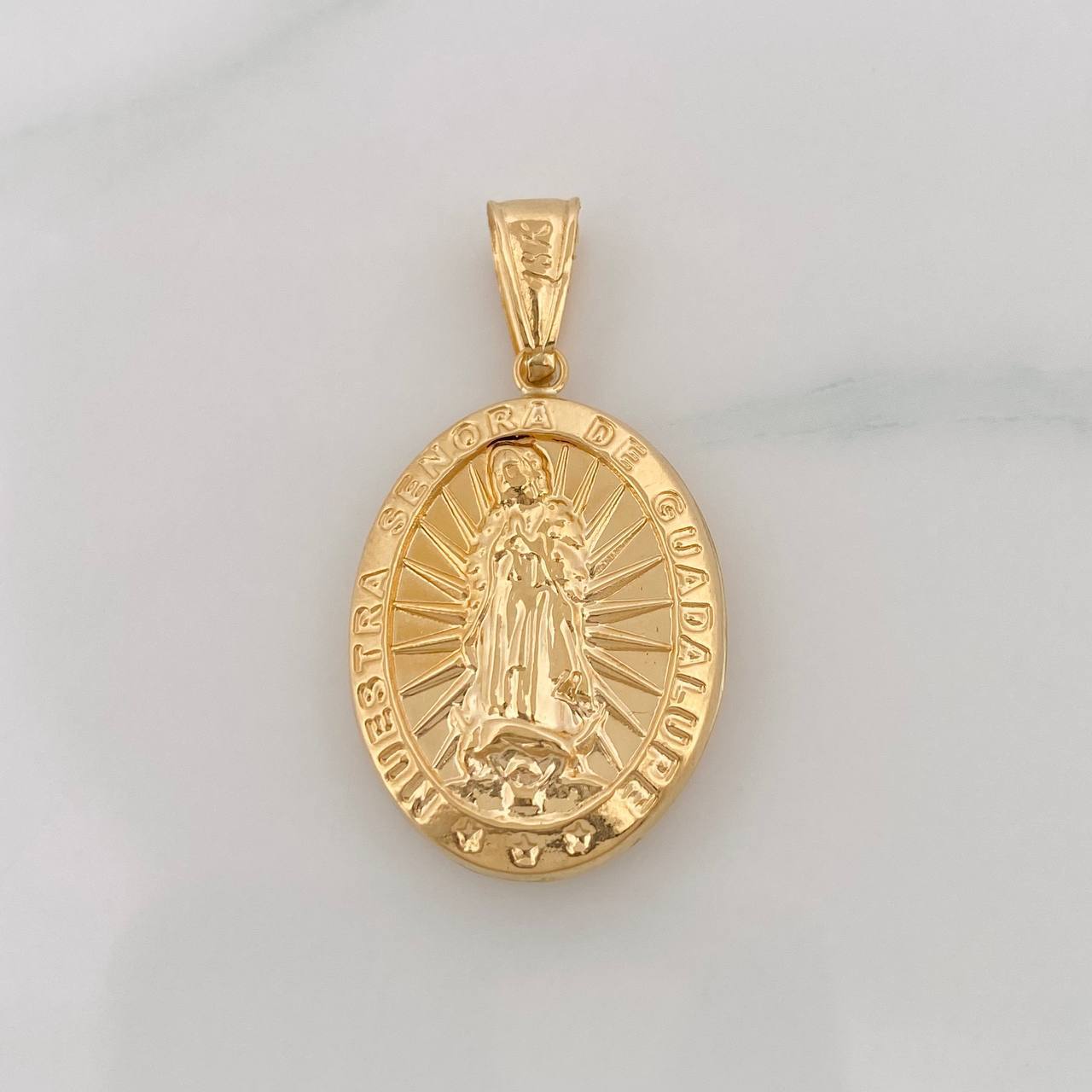 Dije Medalla Virgen de Guadalupe 2.4g / 3.5cm Oro Amarillo 18K