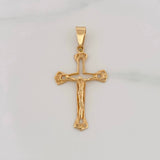 Dije Silueta Cruz Cristo 2g / 3.5cm Oro Amarillo 18K