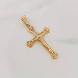 Dije Silueta Cruz Cristo 2.05g / 3.7cm Oro Amarillo 18K