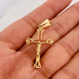 Dije Silueta Cruz Cristo 2.05g / 3.7cm Oro Amarillo 18K