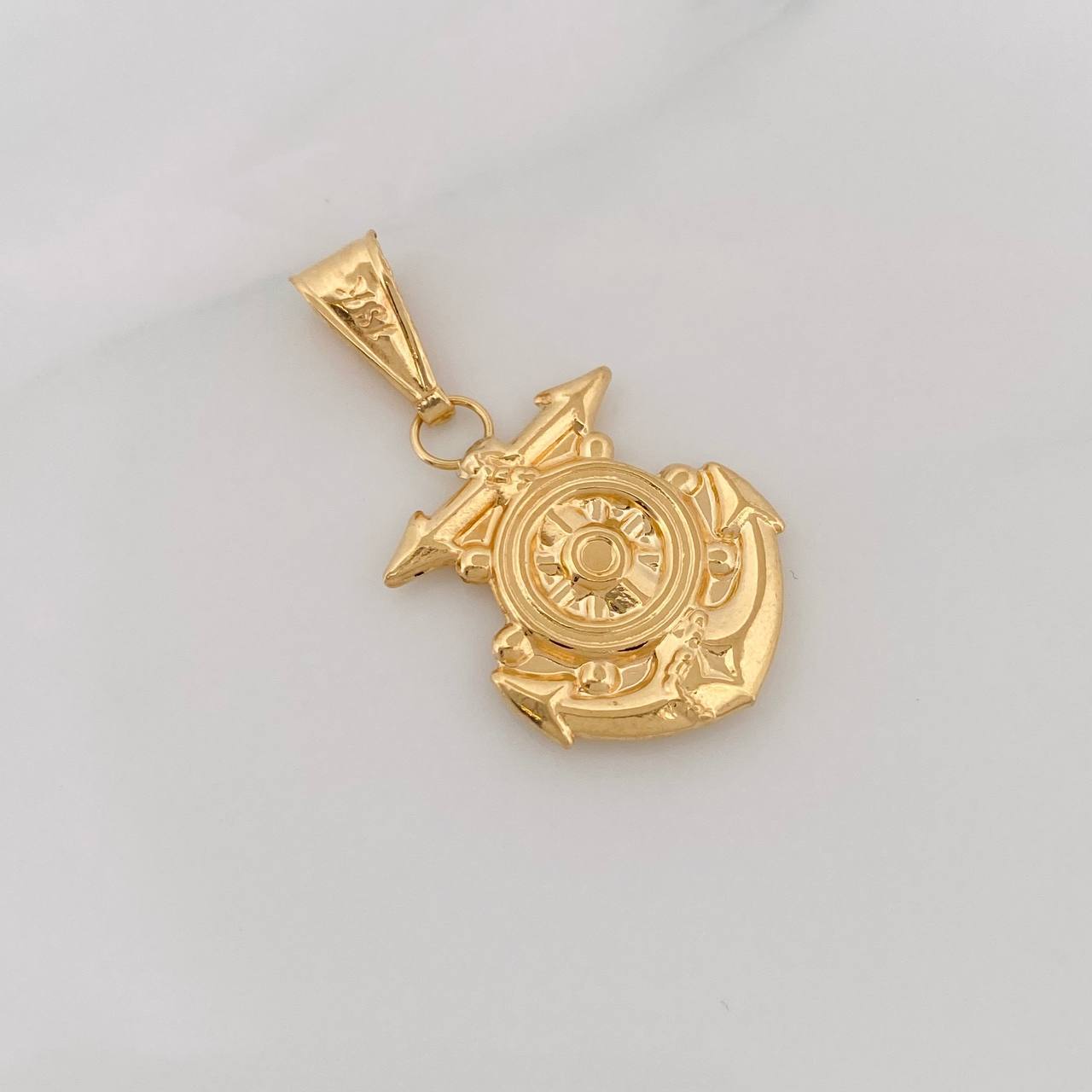 Dije Ancla Timón 1.7g / 3cm Oro Amarillo 18K