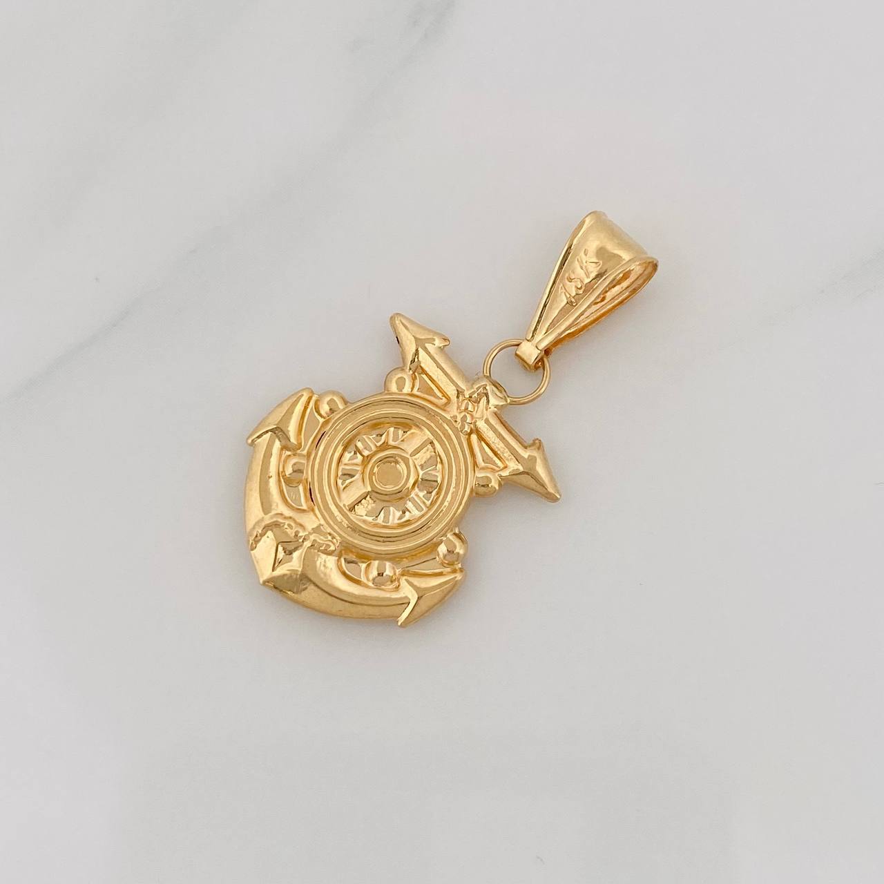 Dije Ancla Timón 1.7g / 3cm Oro Amarillo 18K