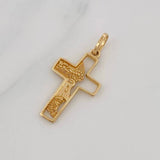 Dije Silueta Cruz Rostro Cristo 1.55g / 2.7cm Oro Amarillo 18K