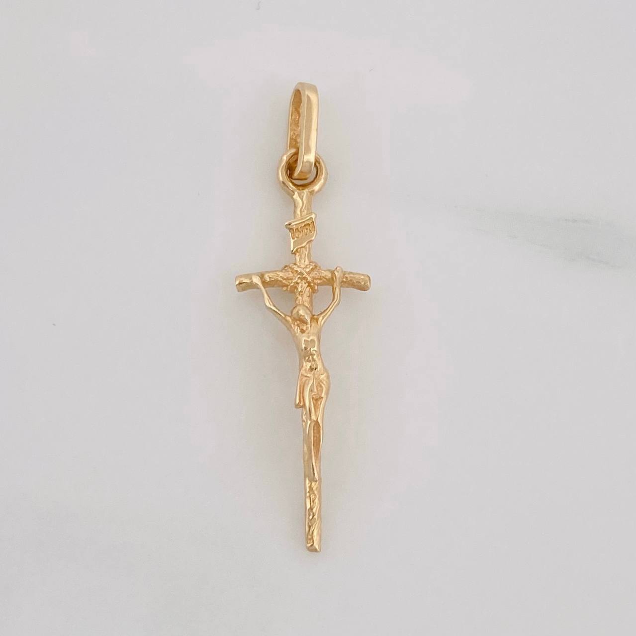 Dije Cruz Cristo 1.4g / 3.3cm Oro Amarillo 18K
