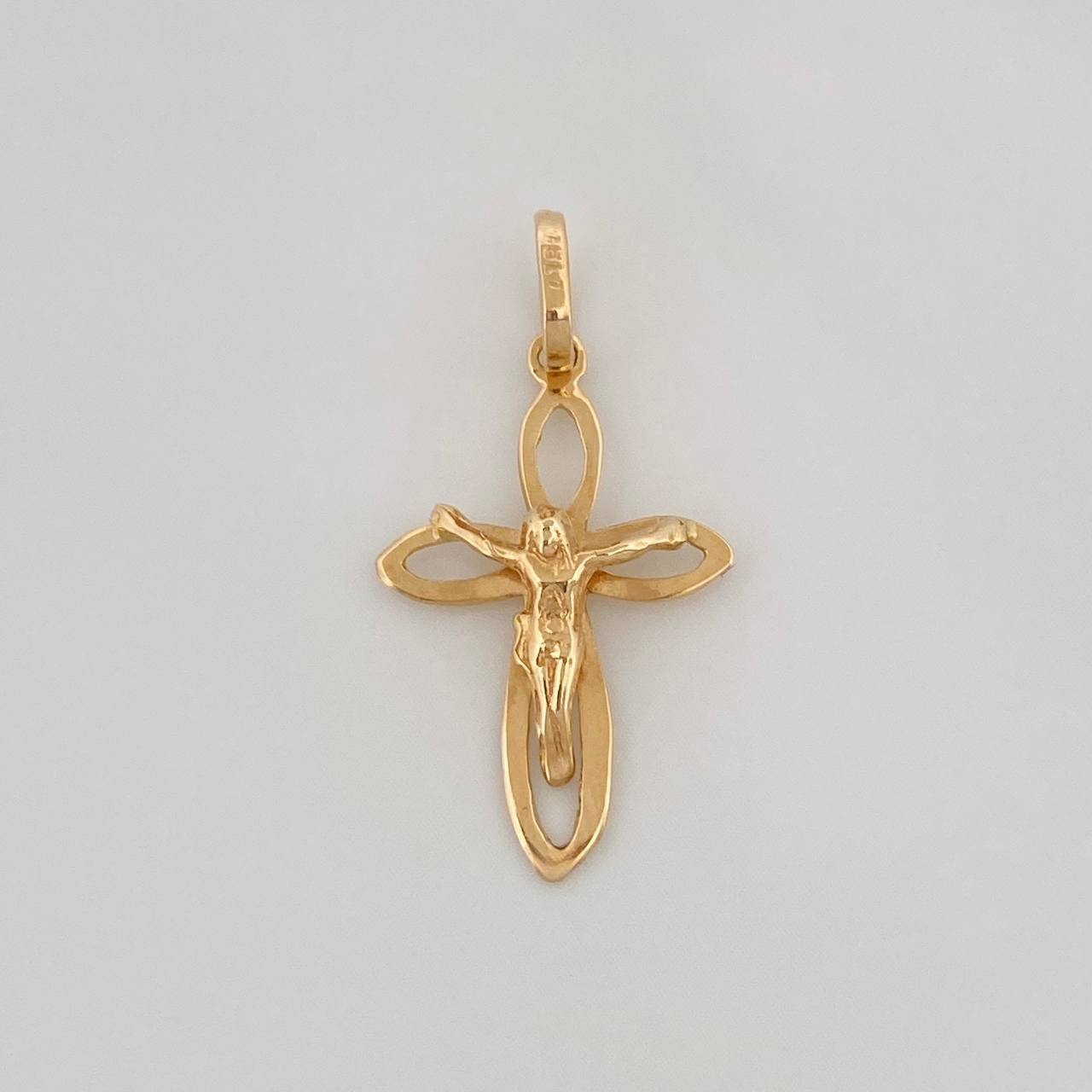 Dije Cruz Cristo 1g / 2.6cm Oro Amarillo 18K