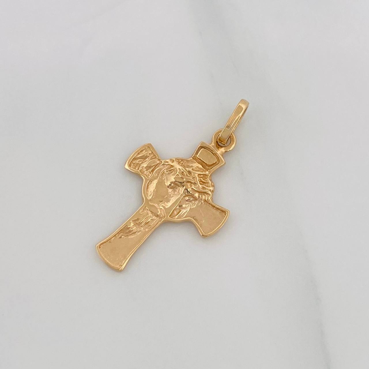 Dije Cruz Rostro Cristo 1.7g / 2.7cm Oro Amarillo 18K