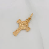 Dije Cruz Rostro Cristo 1.7g / 2.7cm Oro Amarillo 18K