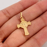 Dije Cruz Rostro Cristo 1.7g / 2.7cm Oro Amarillo 18K