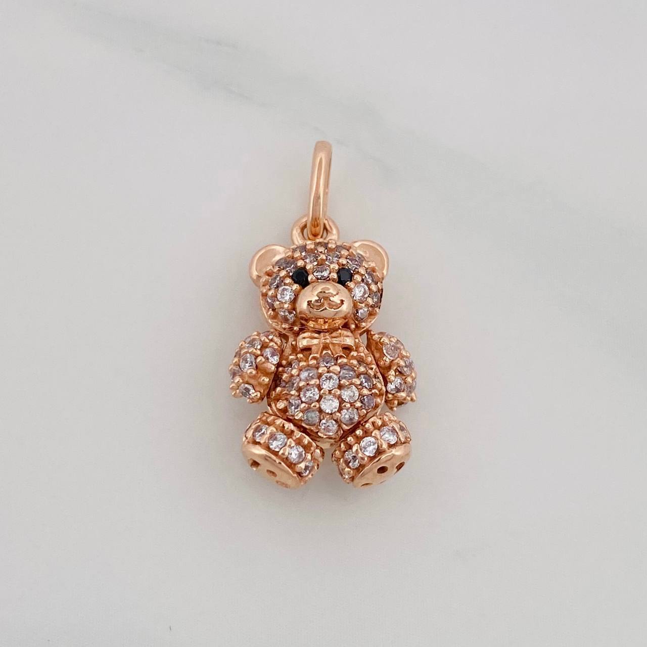Dije Oso Articulado 2.65g / 2cm Oro Rosa 18K