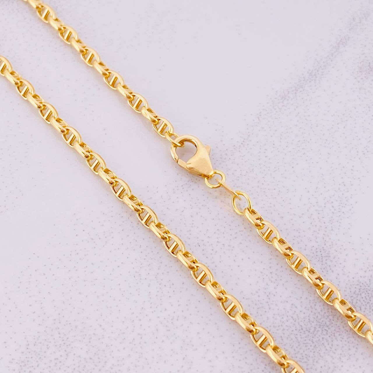 Cadena Marinera 4.15g / 50cm / 2.6mm Oro Amarillo 18K