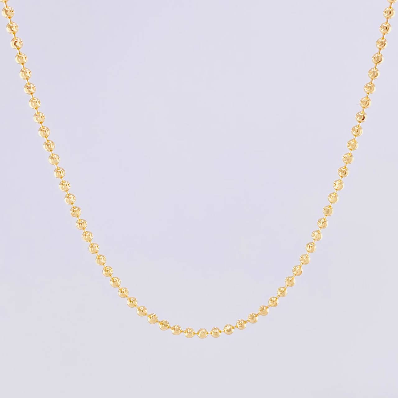 Cadena Militar Media Luna 6.5g / 50cm / 1.8mm Oro Amarillo 18K
