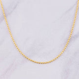 Cadena Militar Media Luna 6.65g / 50cm / 1.8mm Oro Amarillo 18K