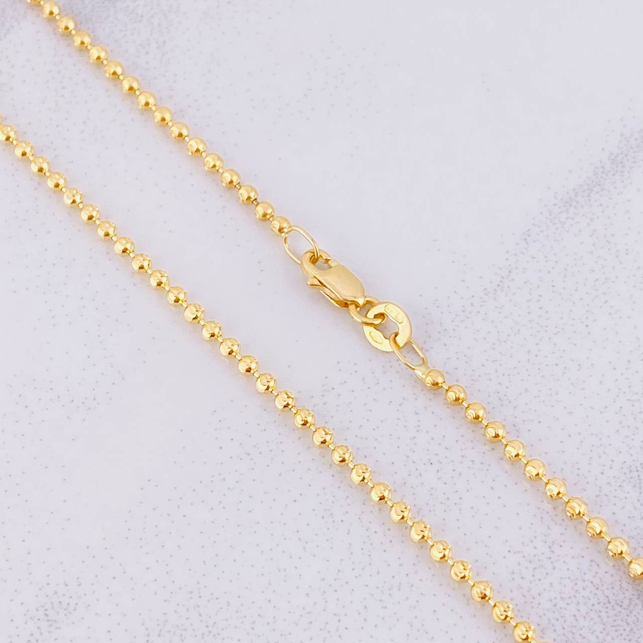 Cadena Militar Media Luna 6.5g / 50cm / 1.8mm Oro Amarillo 18K