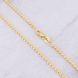 Cadena Militar Media Luna 6.6g / 50cm / 1.8mm Oro Amarillo 18K