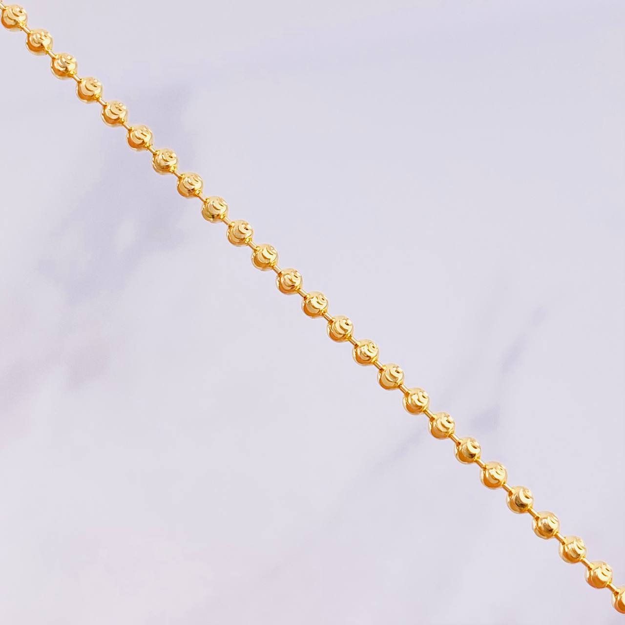 Cadena Militar Media Luna 6.55g / 50cm / 1.8mm Oro Amarillo 18K