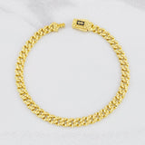 Pulso Monaco Diamantado 6g / 17.7cm / 5mm Oro Amarillo 18K