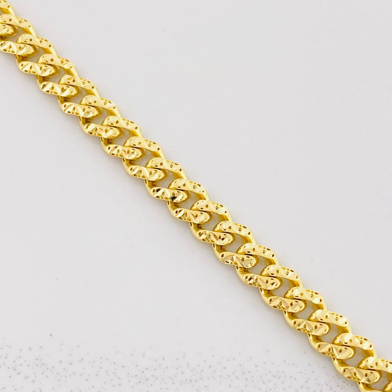 Pulso Monaco Diamantado 6.05g / 17.7cm / 5mm Oro Amarillo 18K