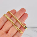 Pulso Monaco Diamantado 6.05g / 17.7cm / 5mm Oro Amarillo 18K