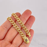 Pulso Monaco Diamantado 9.5g / 21cm / 6.6mm Oro Amarillo 18K