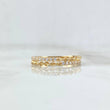 Anillo Trenzado Tupido 1.85gr / T6 1/2 / Circones Blancos Oro Amarillo