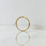 Anillo Trenzado Tupido 1.85gr / T6 1/2 / Circones Blancos Oro Amarillo