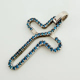 Dije Cruz Curbeada 5.3gr / 3.8cm / Oro Blanco 18K ©