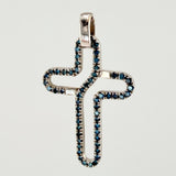 Dije Cruz Curbeada 5.3gr / 3.8cm / Oro Blanco 18K ©