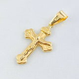 Dije Crúz Cristo Florenciada 1.95gr / 4.1cm / Oro Amarillo 18K
