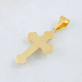 Dije Crúz Cristo Florenciada 1.95gr / 4.1cm / Oro Amarillo 18K