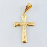Dije Crúz Cristo Puntas Ovaladas 1.15gr / 3.7cm / Oro Amarillo 18K